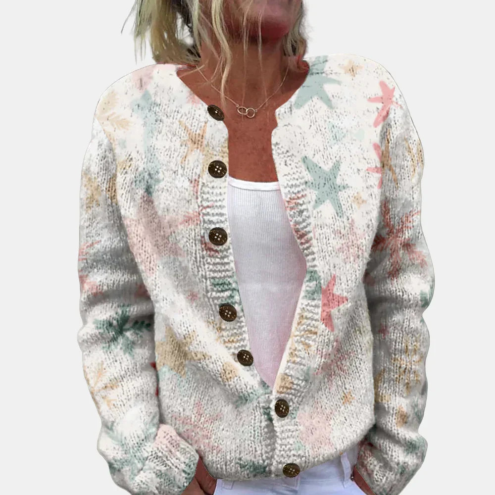 EB | Pastell Sternmuschel-Print Cardigan