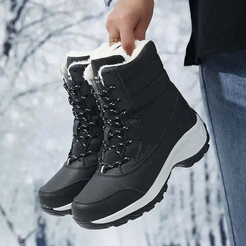 EB | Plattform Outdoor Schnee Stiefel mit Fleece Warmen Knöchel Keil