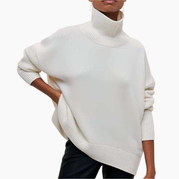 EB | Pullover mit Rollkragen und Voluminösen Ärmeln - Eleganter Stil für Alltag und Büro