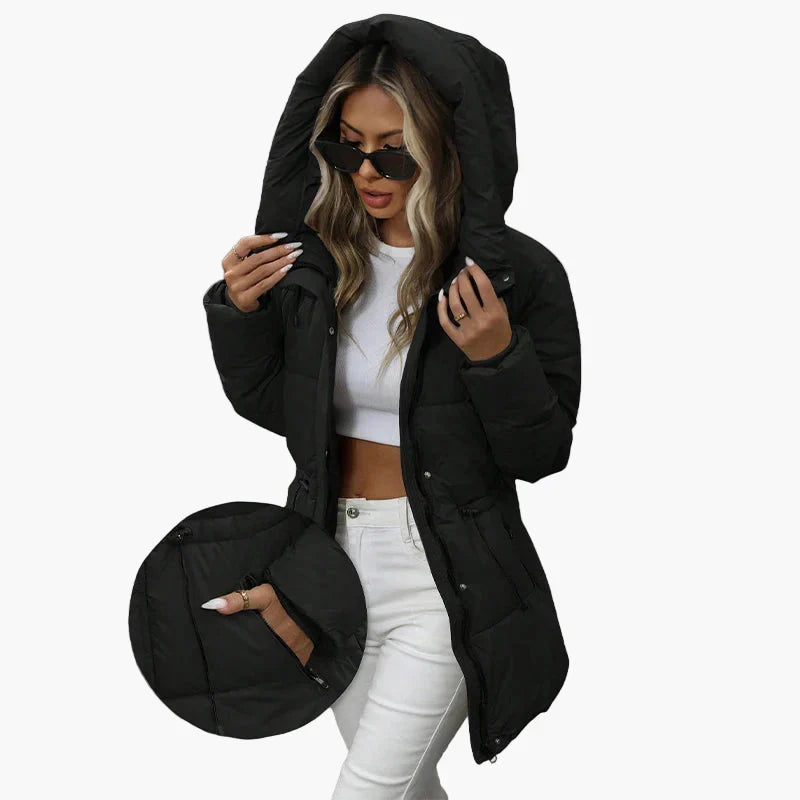 EB | Winter Steppjacke mit Kapuze - Modischer, Warmer Mantel für Freizeit und Alltag