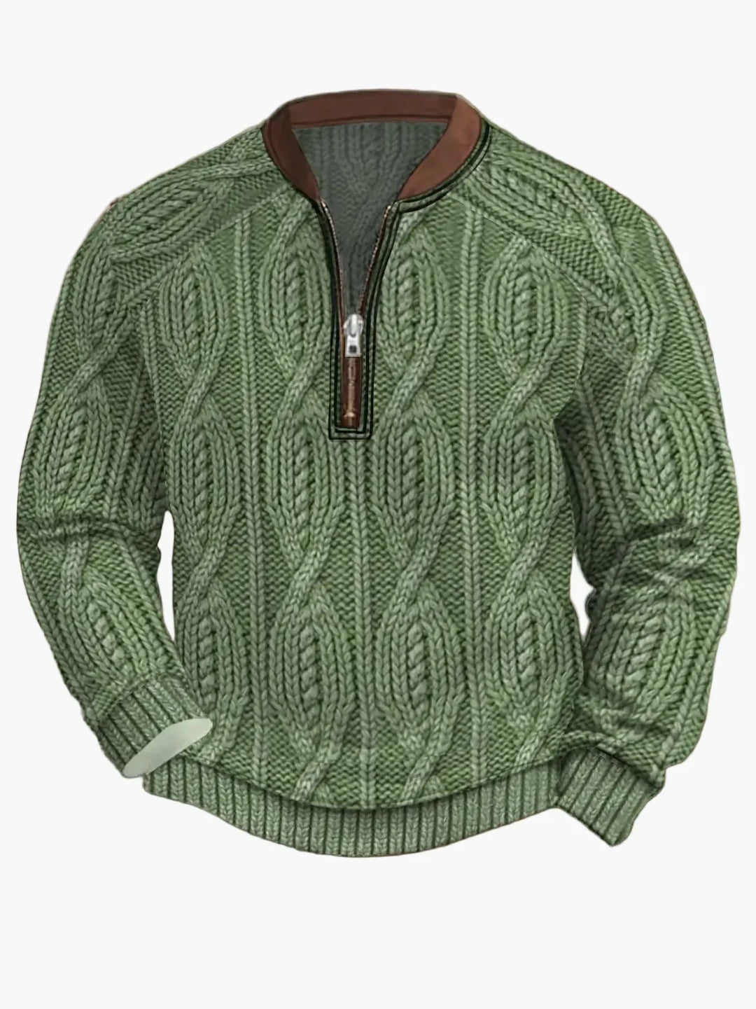 EB | Strickpullover mit Reißverschluss - Moderner Freizeit-Look für Herbst und Frühling
