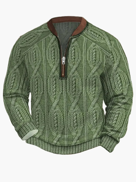EB | Strickpullover mit Reißverschluss - Moderner Freizeit-Look für Herbst und Frühling
