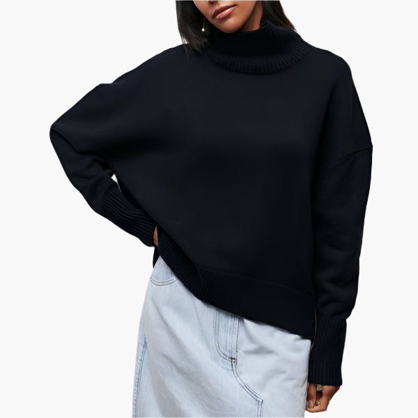 EB | Pullover mit Rollkragen und Voluminösen Ärmeln - Eleganter Stil für Alltag und Büro