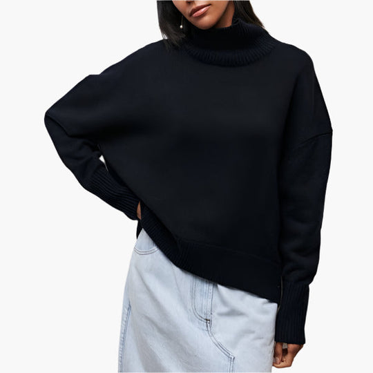 EB | Pullover mit Rollkragen und Voluminösen Ärmeln - Eleganter Stil für Alltag und Büro