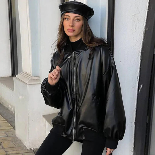EB | Lockerer Motor Lederjacke