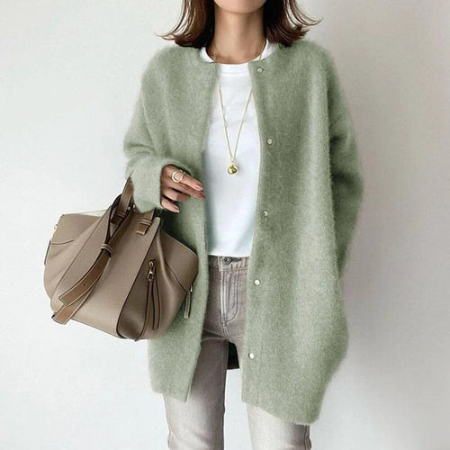 EB | gestrickte Strickjacke mit Knopfvornverschluss
