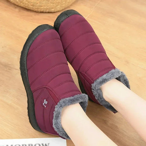 EB | Stiefeletten Gequiltet Slip on Wasserabweisend Plüsch Futter Langlebiger Sitz