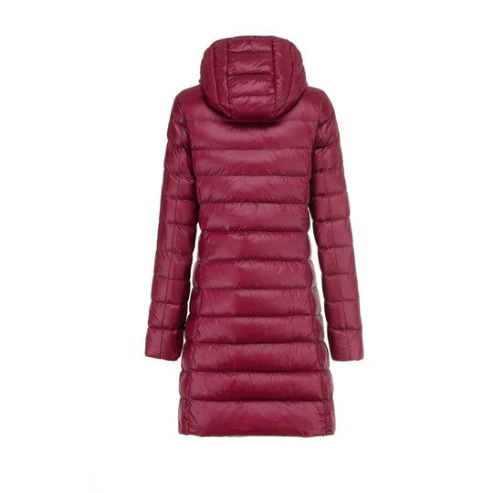EB | Lange Leicht Gepolsterte Jacke mit Abnehmbarem Kapuze für Frauen Ideal für Den Winter