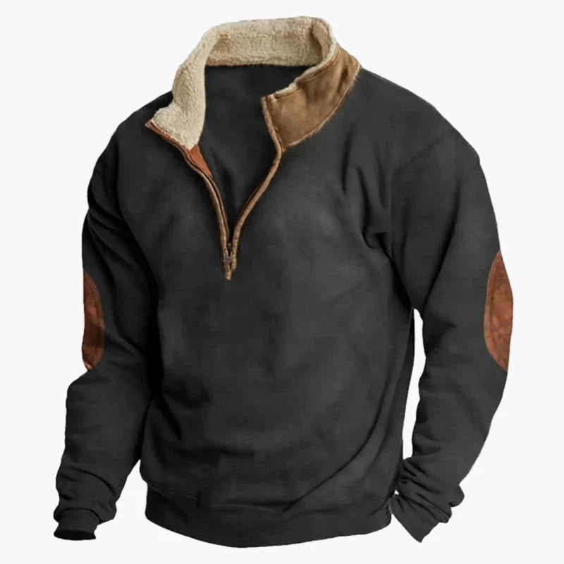 EB | Western Style Pullover mit Azteken-Muster und Longhorn-Motiv - Bequemer Freizeit-Sweater für Outdoor & Alltag