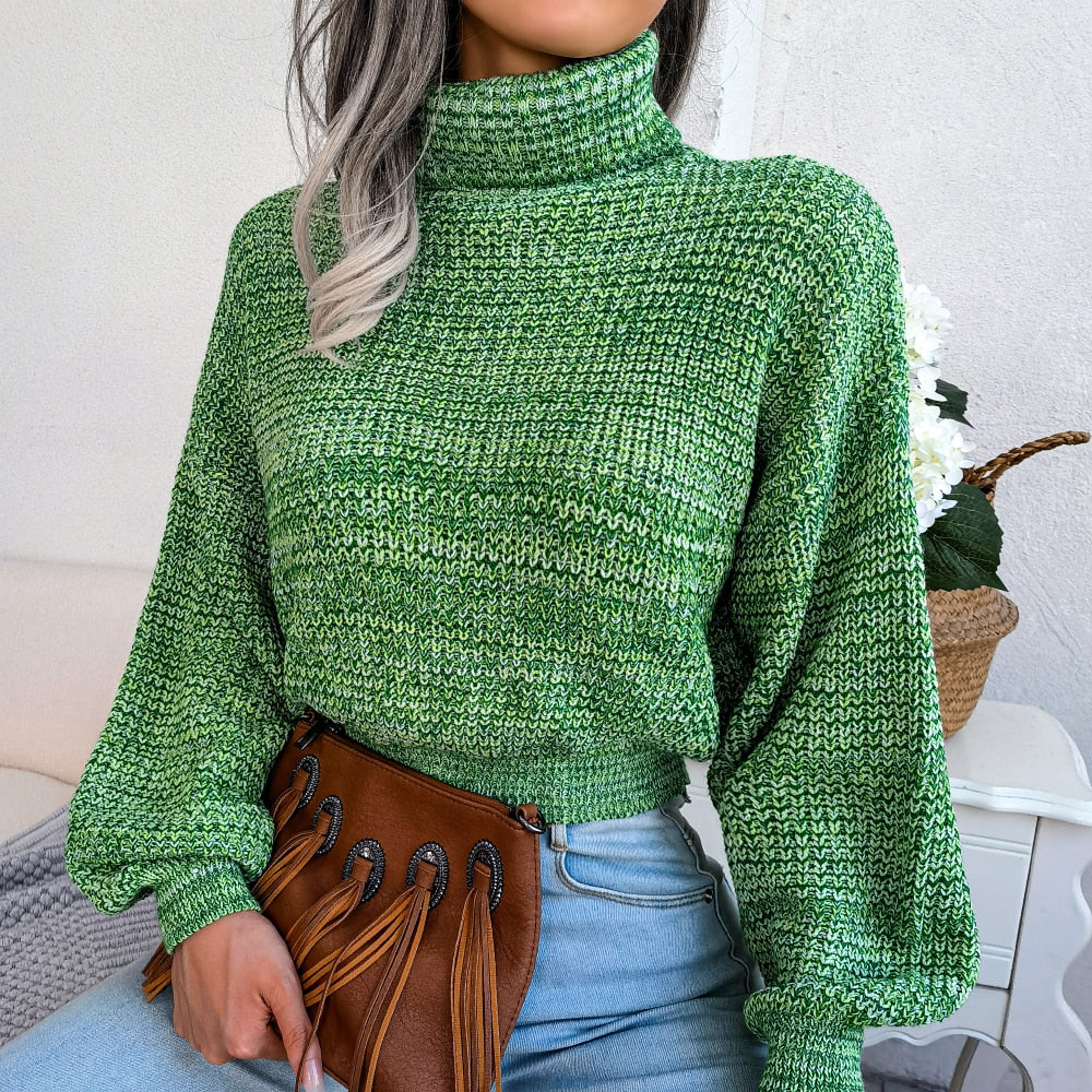 EB | Chunky Strickpullover mit Hohem Kragen Warm und Komfortabel Lässiges Design