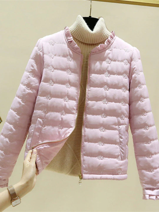 EB | Lässige Leichte Rüschensaumjacke