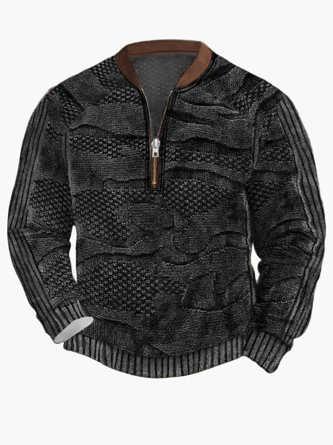 EB | Strickpullover mit Reißverschluss - Moderner Freizeit-Look für Herbst und Frühling