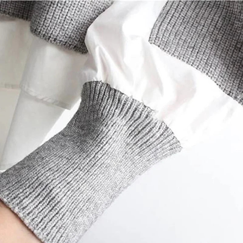 EB | Weinlese Rundhals Gestrickter Frauenpulli