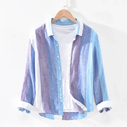 EB | Gestreifte Leichtgewichts-shirt Baumwollmischung Lässiger Stil