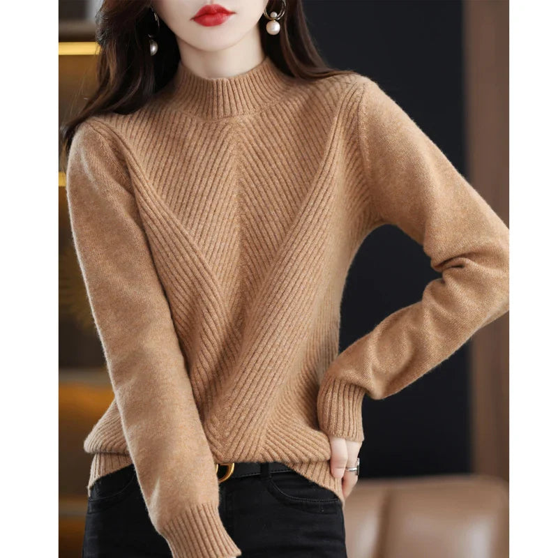 EB | Strukturierter Rundhals-Strickpullover Ideal für den Winter