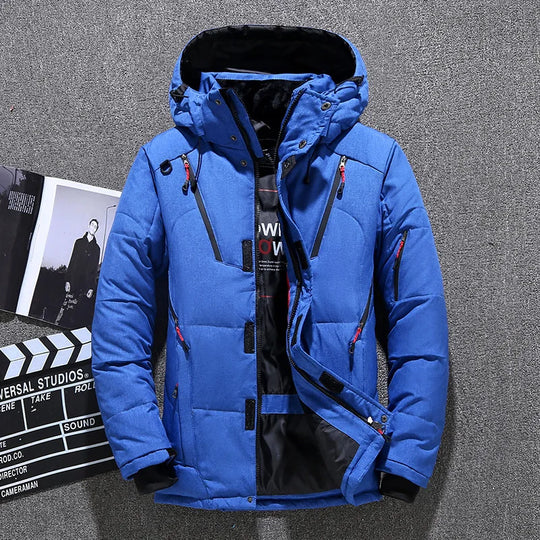 EB | Herren-Winterjacke - Warme, Schlanke Daunenjacke mit Kapuze