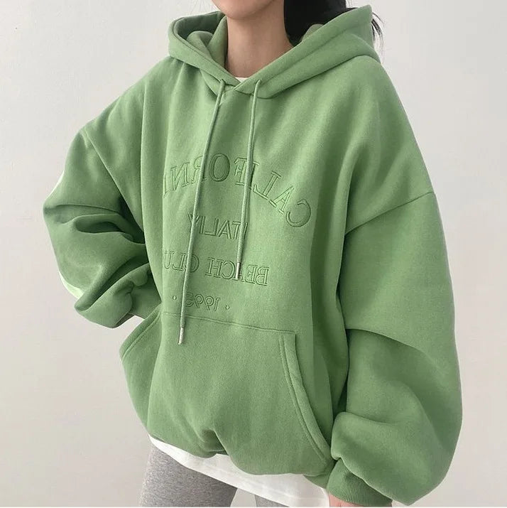 EB | Oversized Damen Hoodie Mit Stickerei