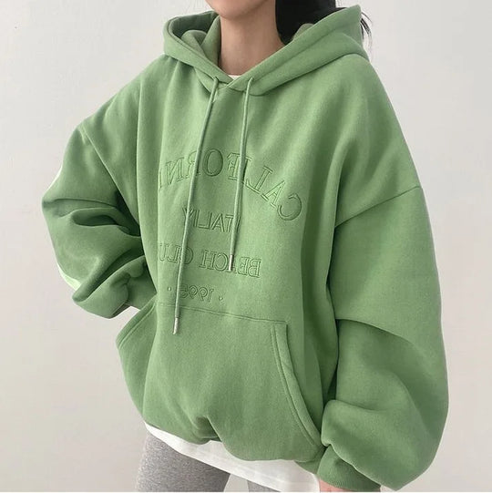 EB | Oversized Damen Hoodie Mit Stickerei