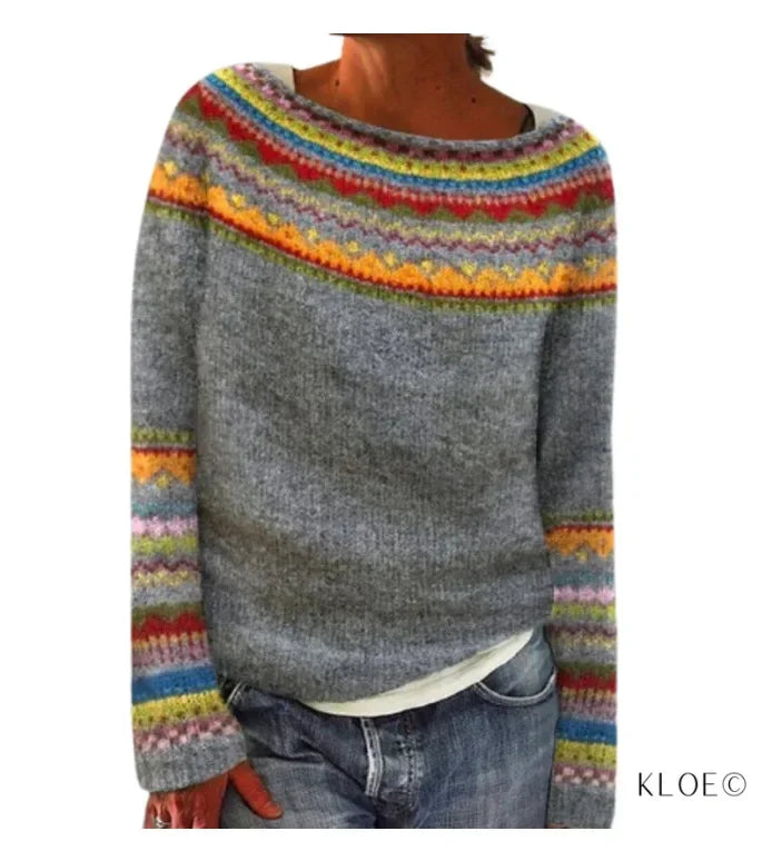 EB | Clair Strickpulli Herbst Mit Mustern