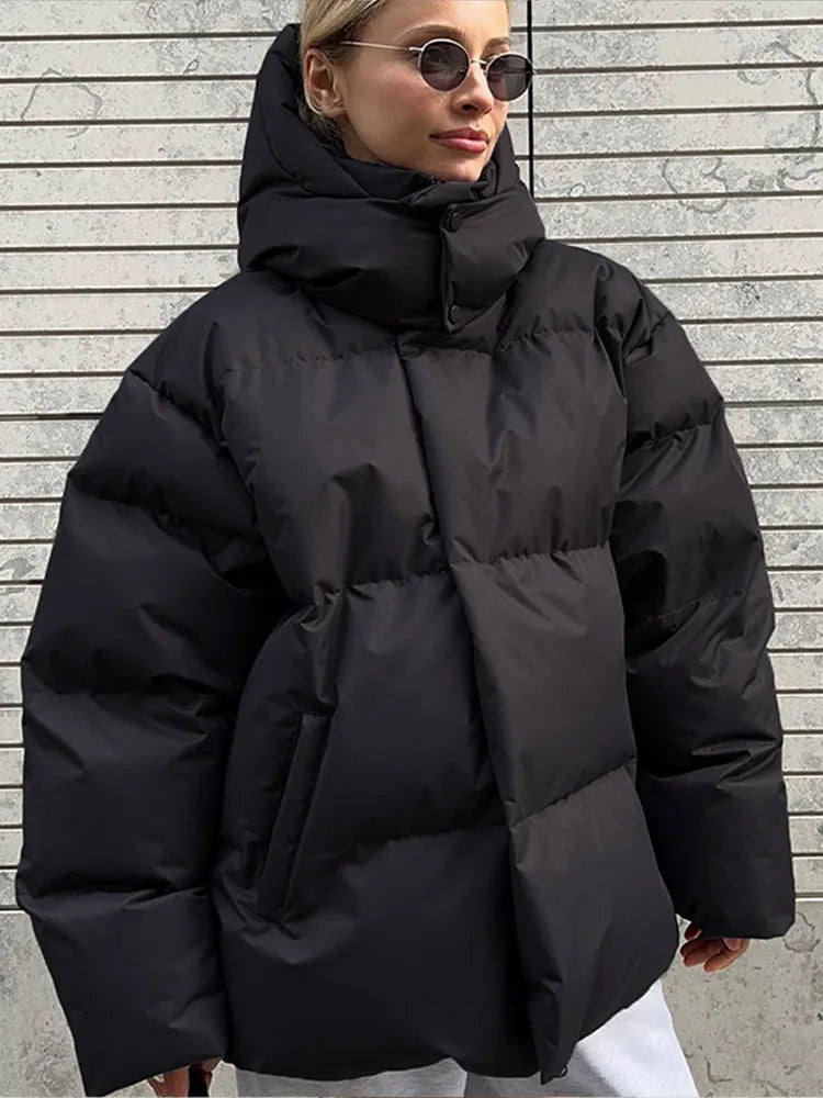 EB | Oversized Puff-Hoodie-Jacke