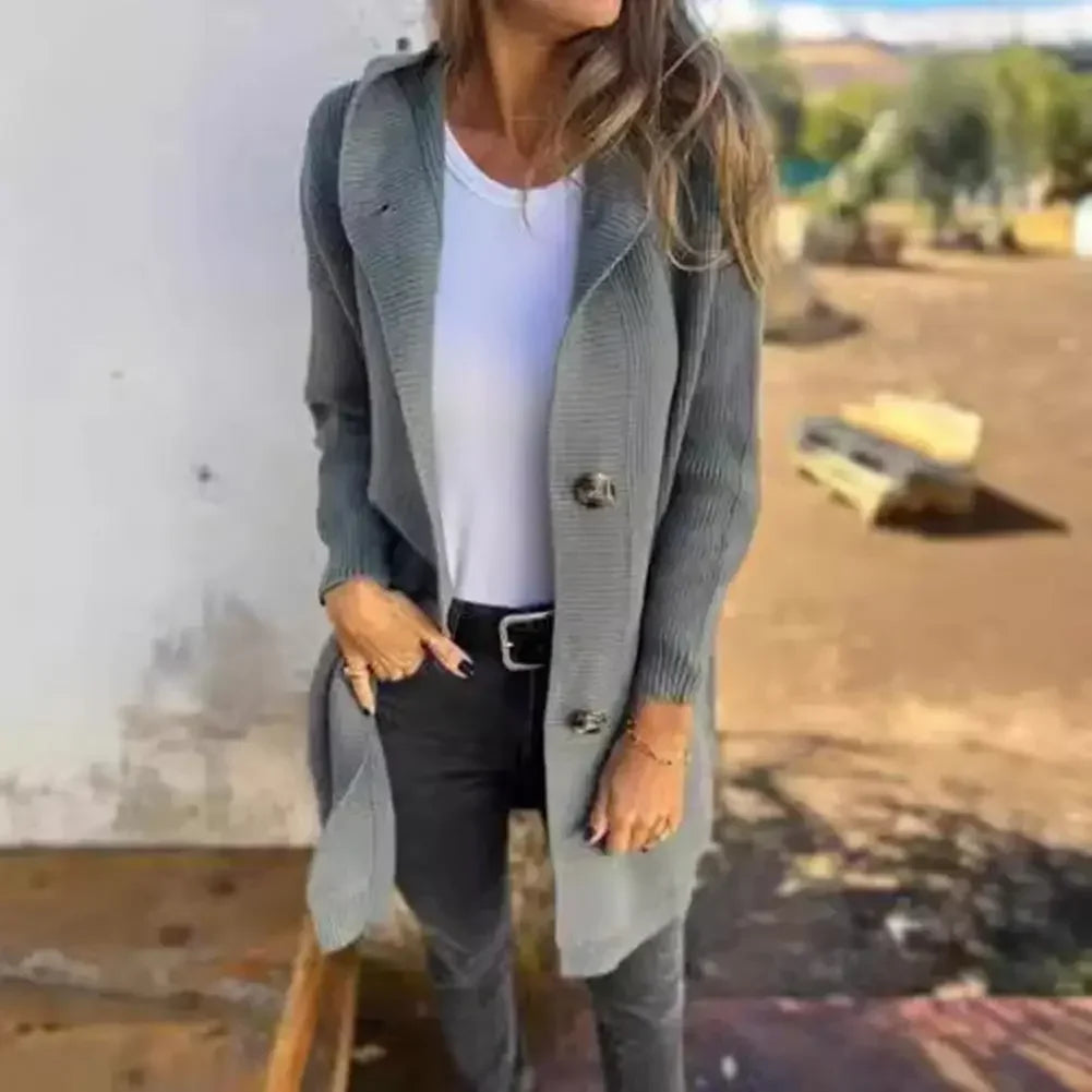 EB | Langer Knopf Cardigan