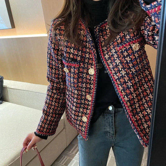 EB | Elegante Kariertes Kurzjacke