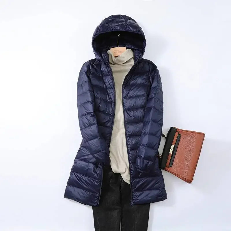 EB | faltbare Pufferjacke - stilvolle isolierte Jacke mit abnehmbarem Kapuze