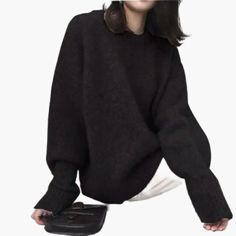 EB | Oversize-Pullover Im Retro-Stil für Herbst und Winter - Modischer, Weiter Schnitt, Perfekt für Den Alltag