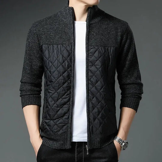 EB | Gepolsterte gestrickte Herrenjacke