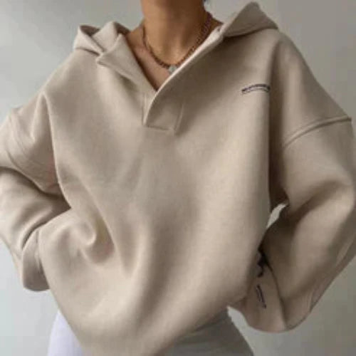 EB | Modischer lockerer Pullover mit Kapuze