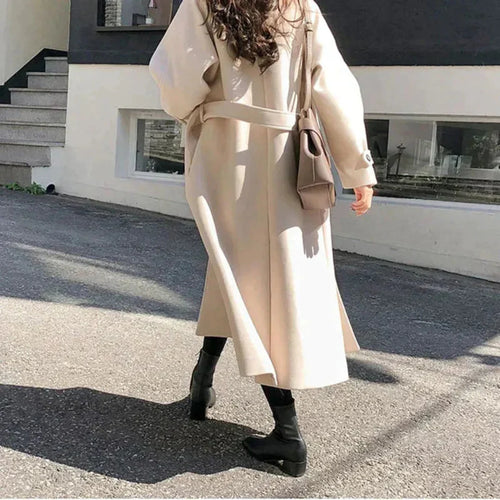 EB | Damen Lange Trench Mantel - Warme
