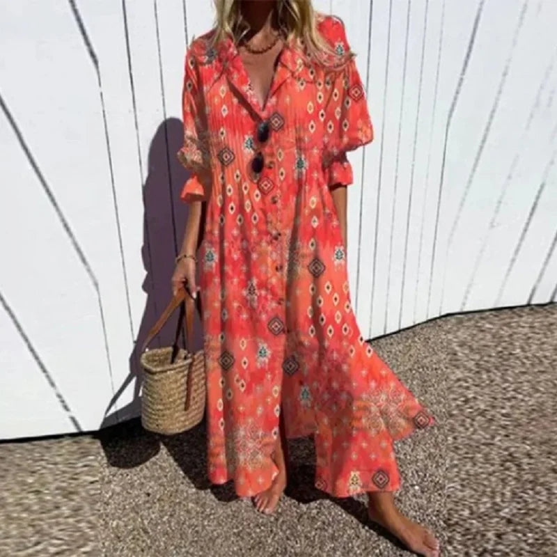 EB | Luxuriöses Frühlings-Bohemian-Kleid
