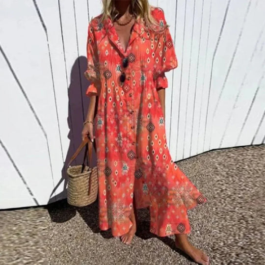 EB | Luxuriöses Frühlings-Bohemian-Kleid