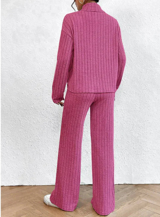 EB | Gestrickte Hose und Rollkragenpullover für Damen