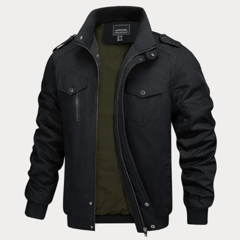 EB | Retro Reißverschlussjacke In Armeegrün