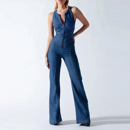 EB | Bodycon Rückenfreier Herz Jumpsuit