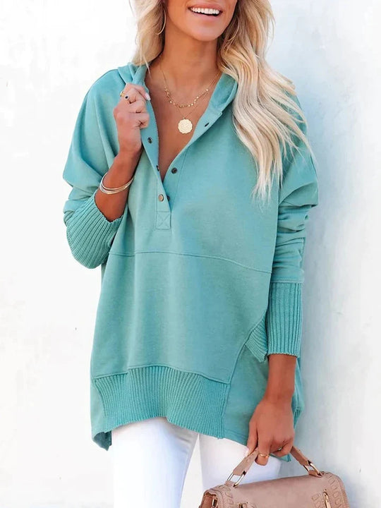 EB | V-Ausschnitt Kapuzenpullover