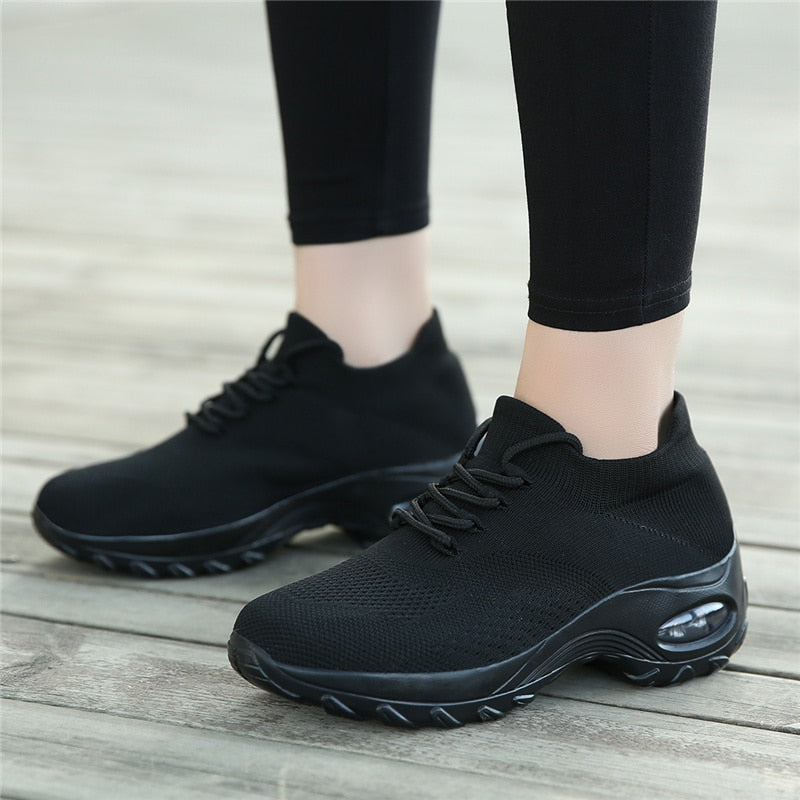 Schwarze StrickAirSneaker EB