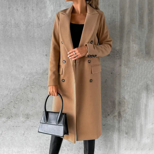 EB | Lange Wolljacke Damen Urban Chic
