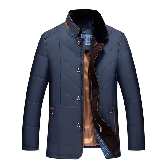 EB | Elegante, gepolsterte Jacke mit Knöpfen für Männer
