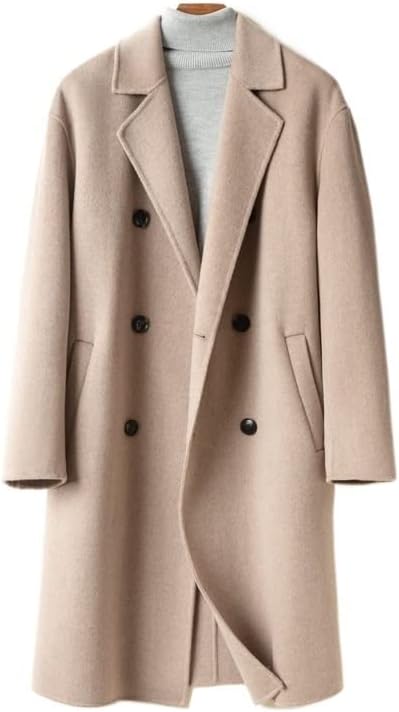 EB | Damen Lange Winterjacke im Casual Chic Stil mit Reverskragen und Taschen