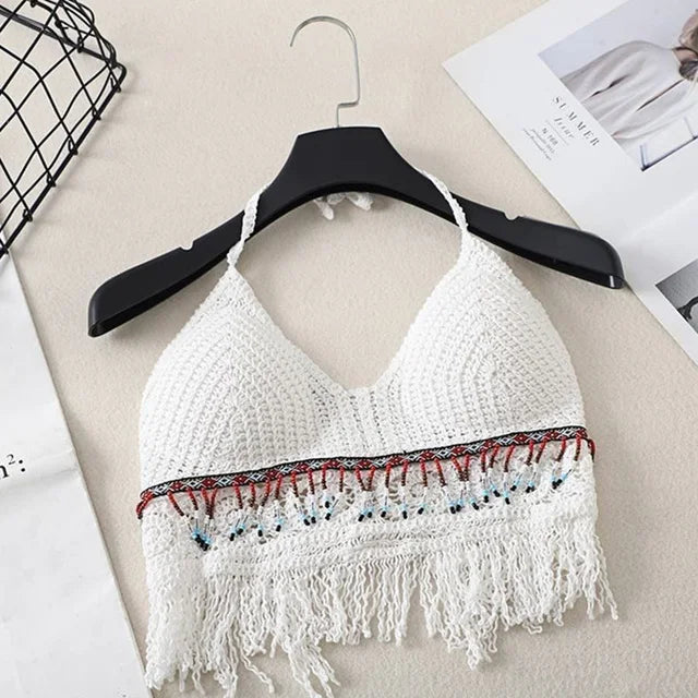 EB | Häkel Bikini Bh Im Boho Stil mit Quaste