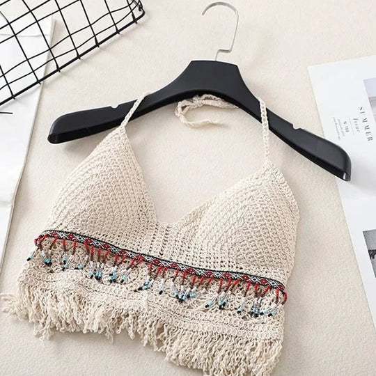 EB | Häkel Bikini Bh Im Boho Stil mit Quaste