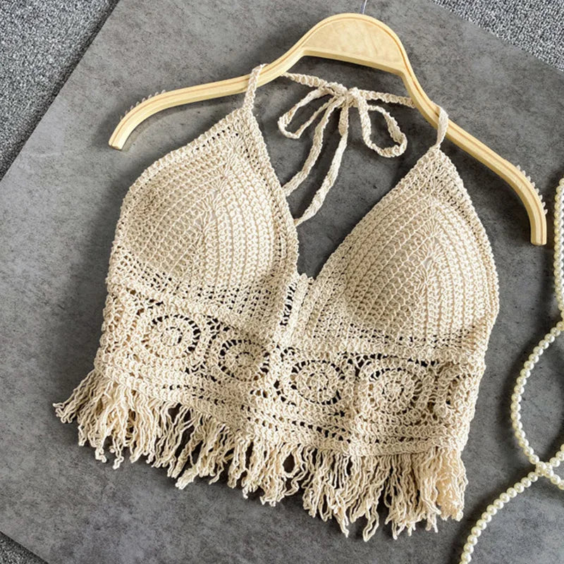 EB | Häkel Bikini Bh Im Boho Stil mit Quaste