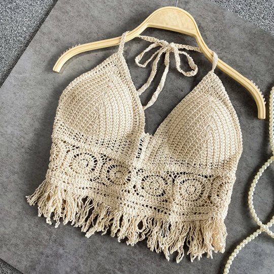 EB | Häkel Bikini Bh Im Boho Stil mit Quaste