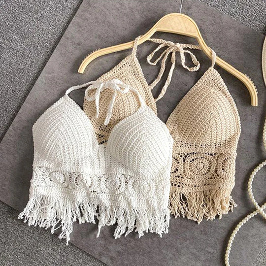 EB | Häkel Bikini Bh Im Boho Stil mit Quaste