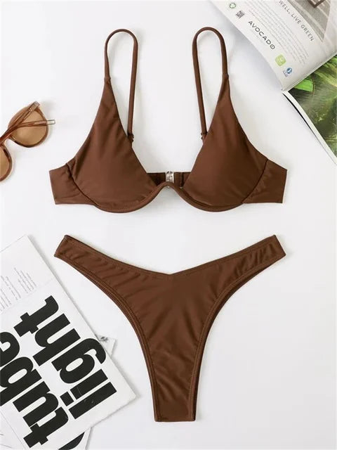 EB | Bügel-Bikini-Set Push-Up-Bh und Tanga-Bademode für Damen