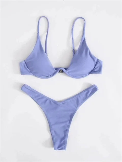 EB | Bügel-Bikini-Set Push-Up-Bh und Tanga-Bademode für Damen