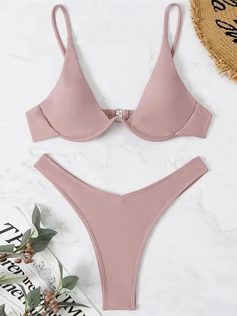 EB | Bügel-Bikini-Set Push-Up-Bh und Tanga-Bademode für Damen
