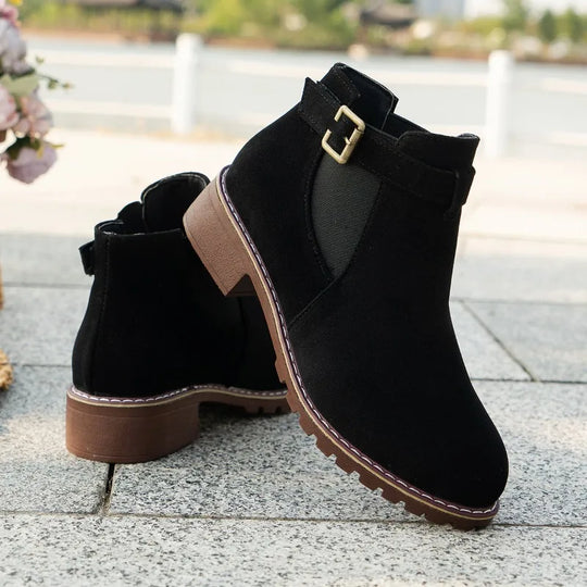 EB | Runde Zehen Plattform Freizeitstiefel für Frühling und Herbst